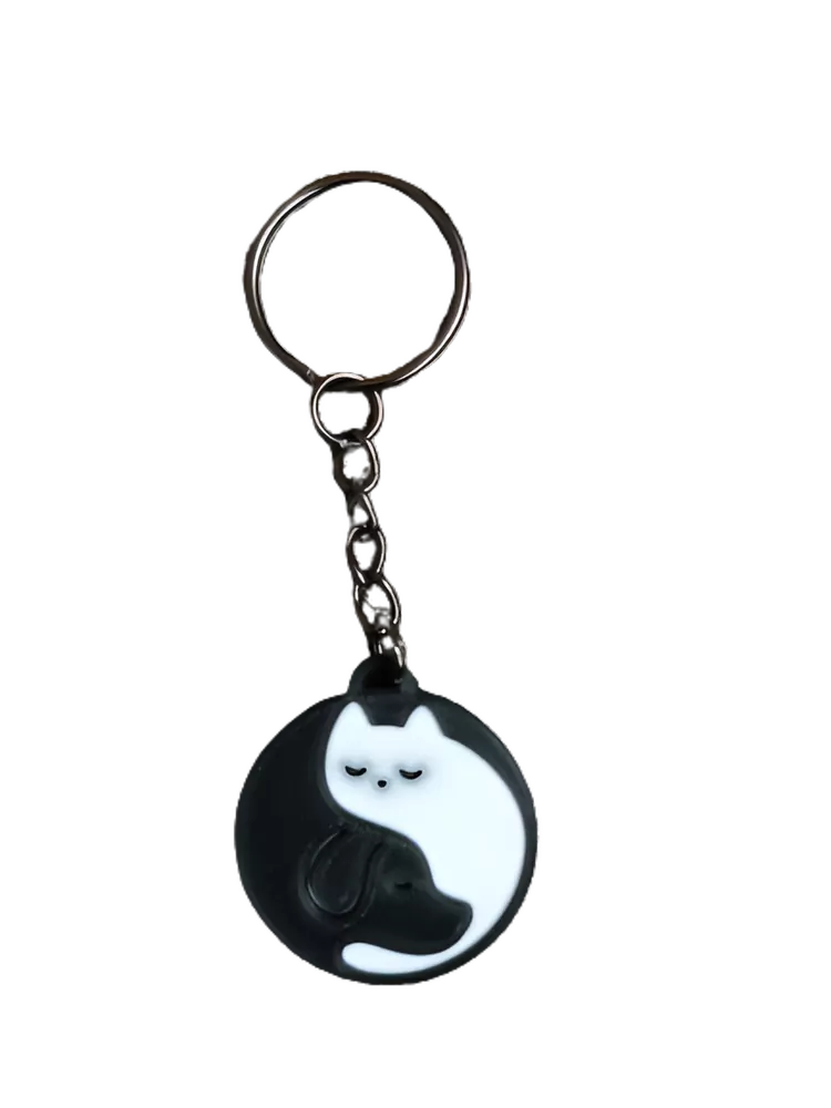 Klíčenka Ying Yang (kočka/pes)