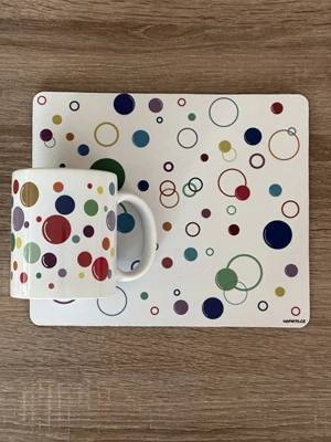 Set podložka + hrnek Bubbles