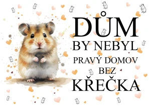 Cedulka s křečkem Gujis
