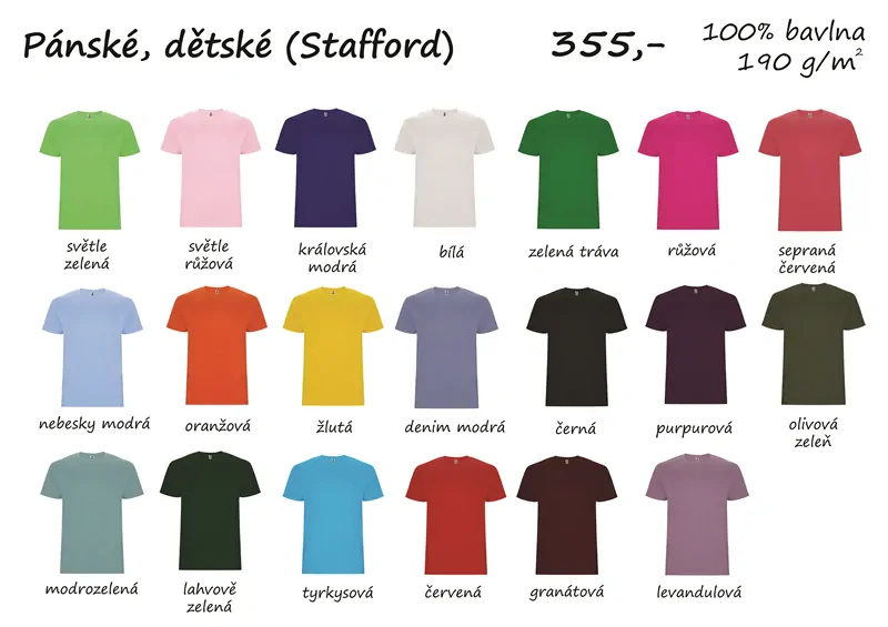 Pánské/dětské tričko Stafford
