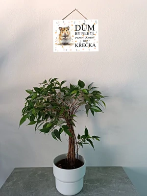 Cedulka s křečkem Gujis