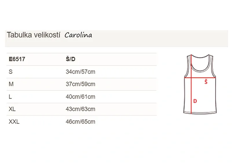 Dámské tílko Carolina