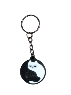Klíčenka Ying Yang (kočka/pes)