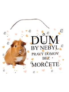 Cedulka se zrzavým morčetem (český text)