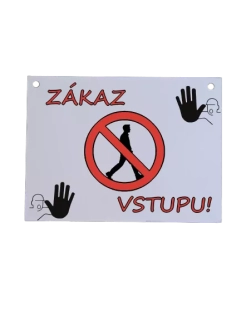 Cedulka zákaz vstupu