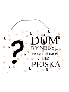 Cedulka s pejskem (vlastní foto)