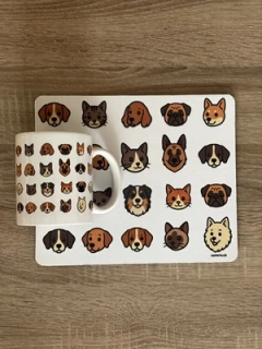 Set podložka + hrnek Dogs&Cats